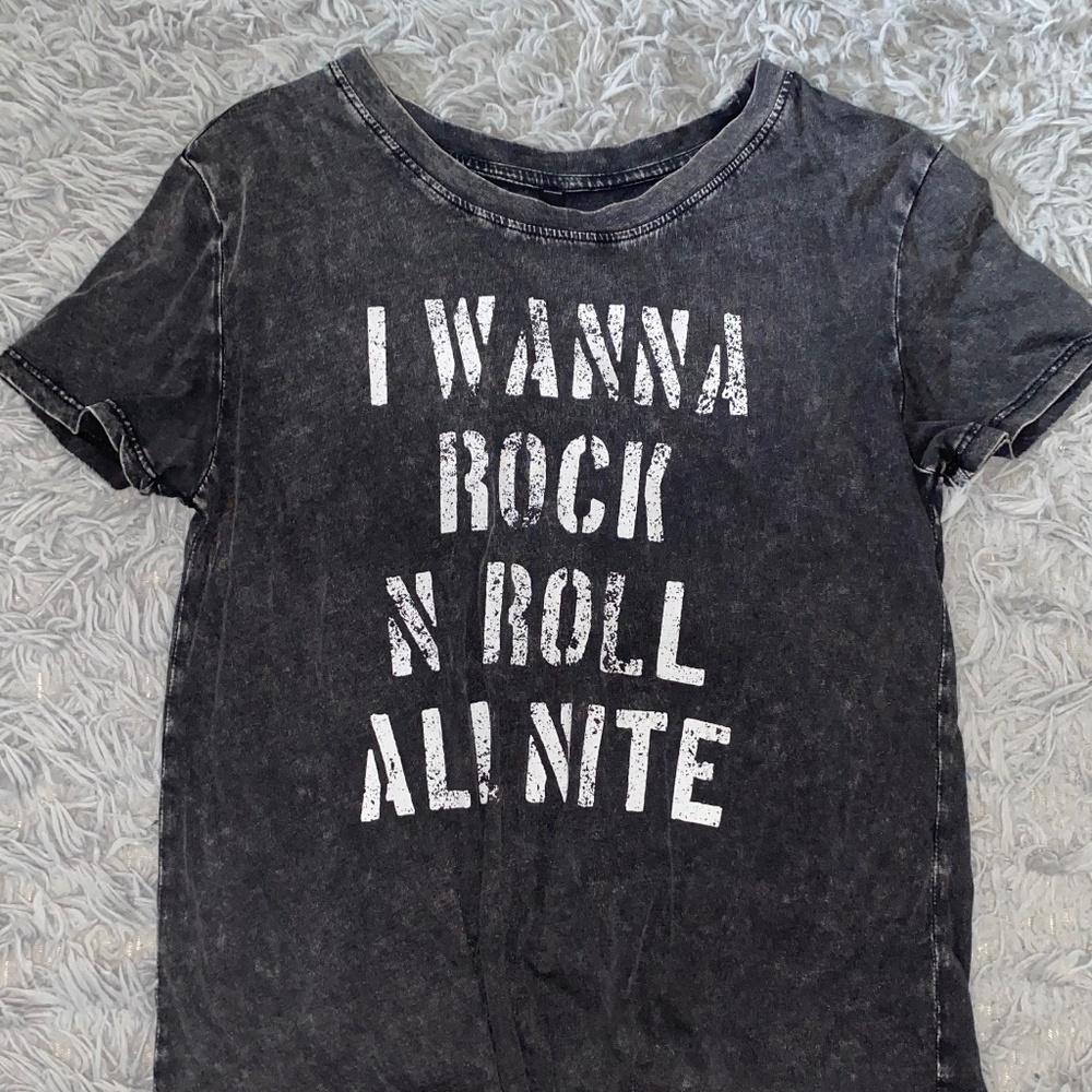 Lyric quote tie up t-shirt